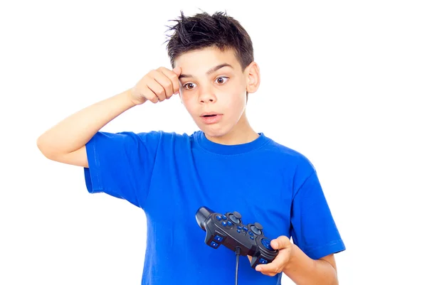 Niño con un joystick —  Fotos de Stock