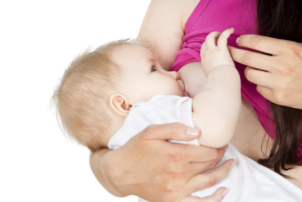 Breast-feeding baby mom — Stock Photo, Image