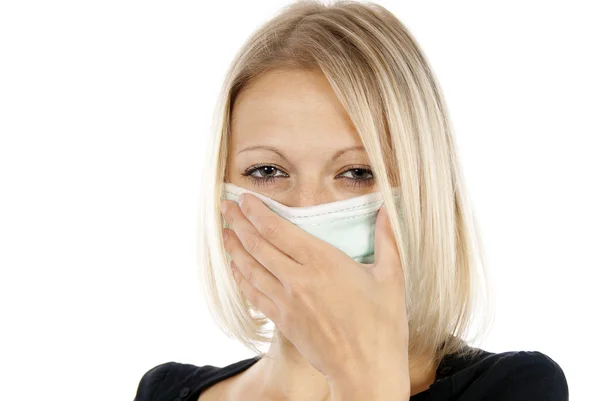 Girl in a medical mask — Stock Photo, Image