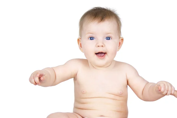 Beautiful portrait of a naked baby — Stock Photo, Image