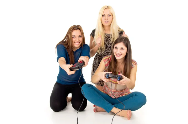 Meninas jogando jogos — Fotografia de Stock