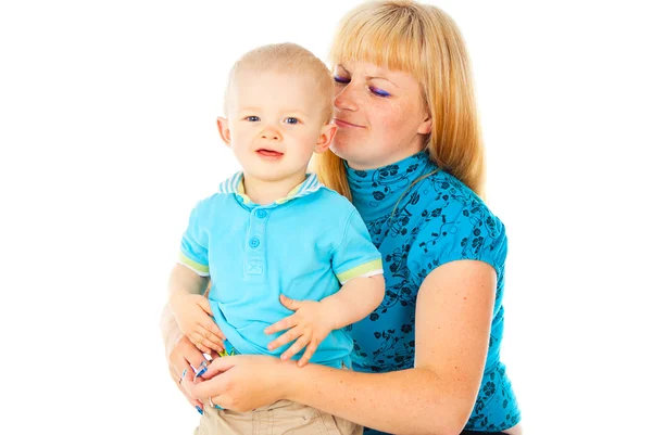 Happy portrait of the mother and child — Stock Photo, Image