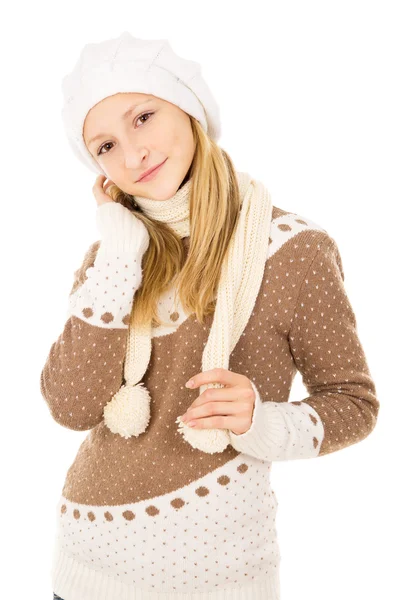 Beautiful teen girl in a cap — Stock Photo, Image