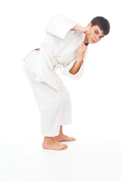 Boy fighting techniques — Stock Photo, Image