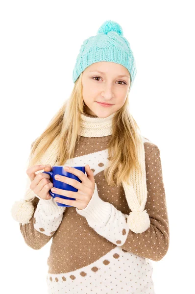 Girl with cup — Stock Photo, Image