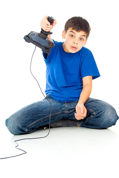 Guy with a joystick — Stock Photo, Image