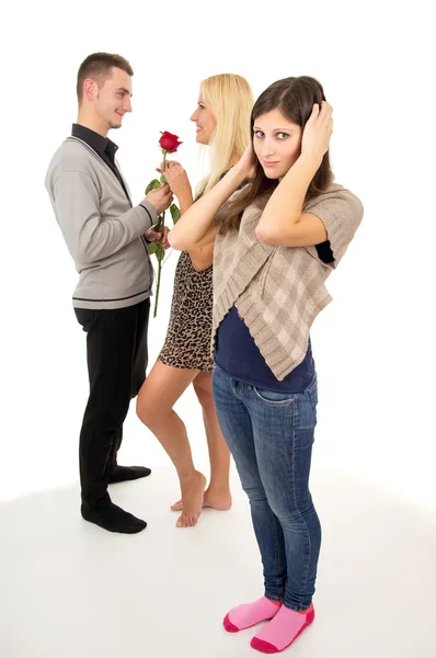 Male cheating girl — Stock Photo, Image