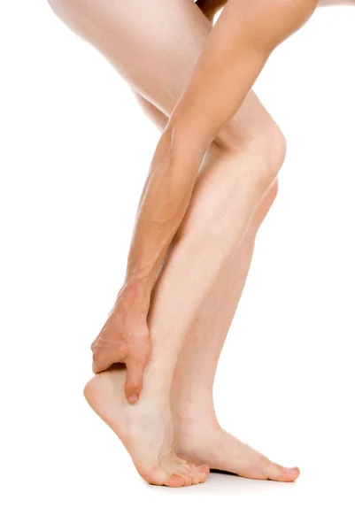 男性の足、かかと、足 — ストック写真