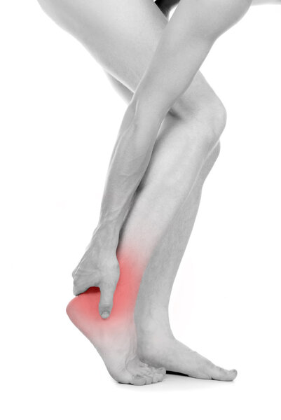 male foot, heel, feet