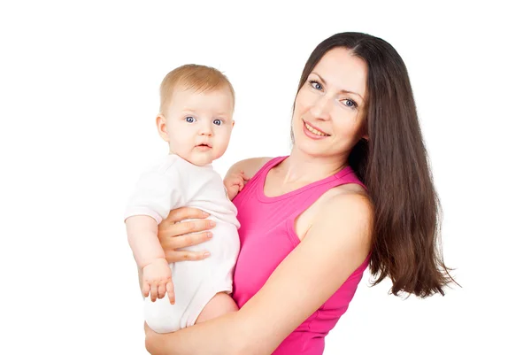 Mom keeps a small child — Stock Photo, Image