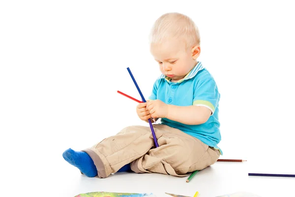 Retrato de um lindo menino — Fotografia de Stock