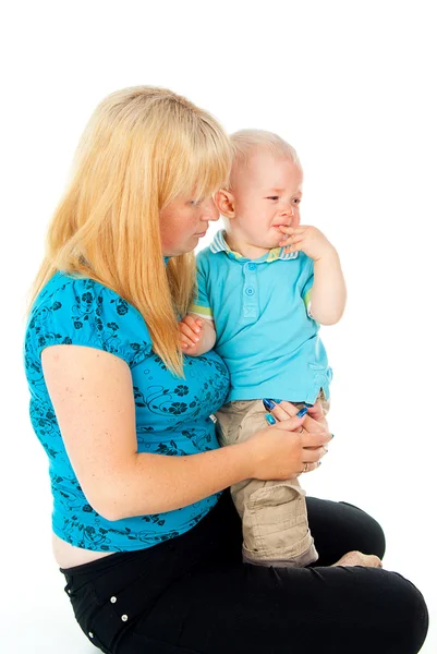 Spared mom crying baby — Stock Photo, Image
