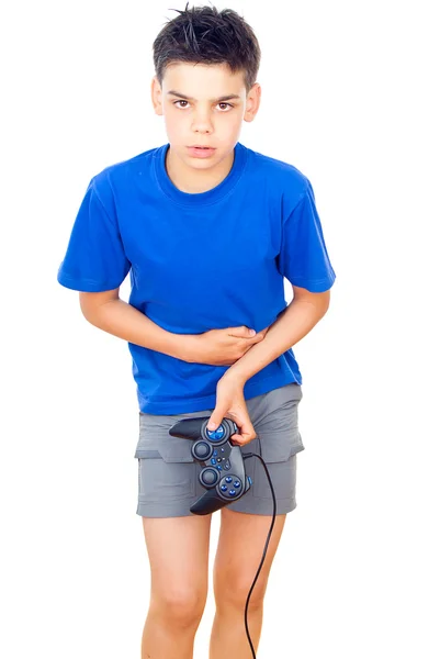 Adolescente jugando con un joystick — Foto de Stock