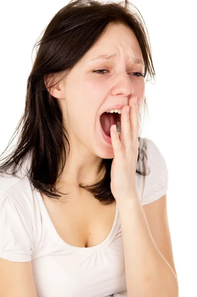 The girl screaming cried, and suffer — Stock Photo, Image