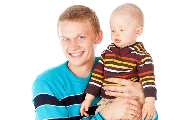 Junger Vater mit Baby — Stockfoto