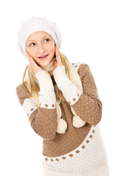 Beautiful girl in a cap — Stock Photo, Image