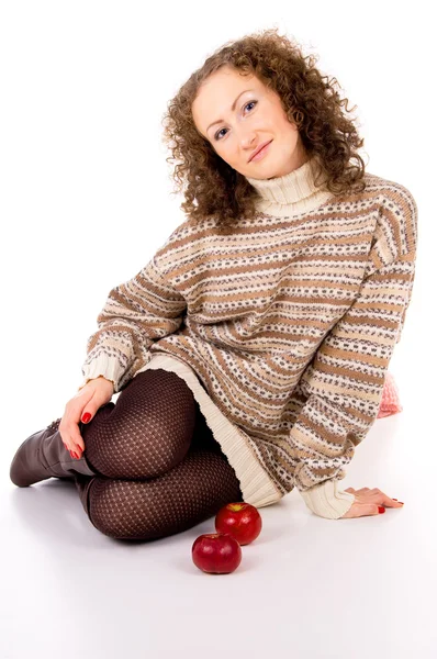 Comfort curly girl — Stock Photo, Image