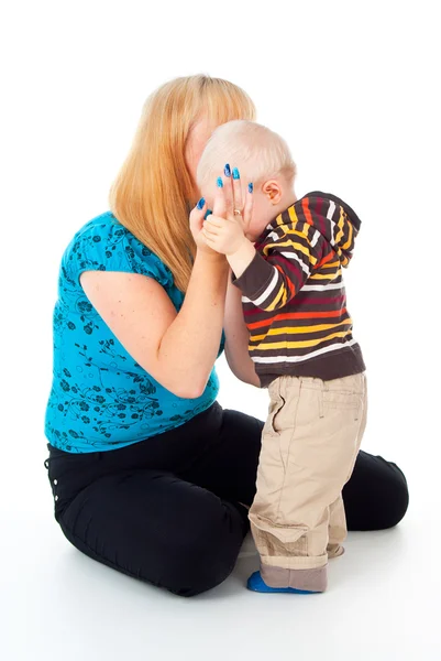 Madre reconfortante niño — Foto de Stock