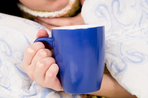 The patient drank medicine — Stock Photo, Image