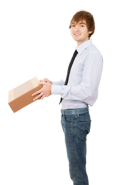 Un bravo ragazzo, ha dato l'acquisto, vestito con una camicia Foto Stock