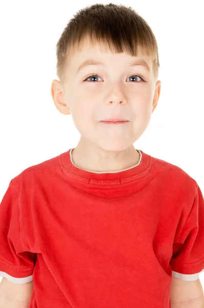 Een jongetje poseert voor de camera — Stockfoto