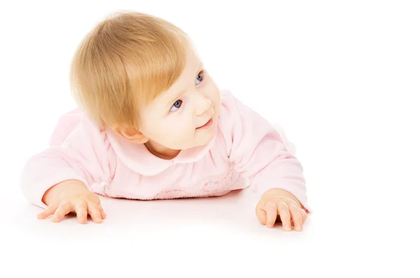 Beautiful little baby learns to crawl — Stock Photo, Image