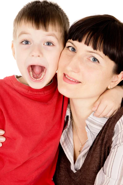Krásná matka a její malý syn — Stock fotografie