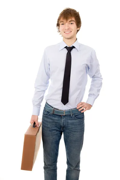 Buen tipo, dio compra, vestido con una camisa y corbata —  Fotos de Stock