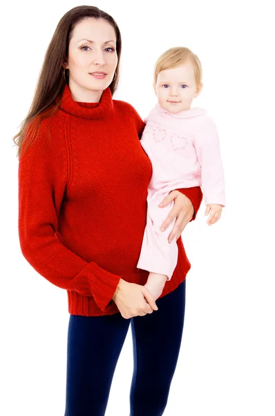 Maminka a děťátko, šťastná rodina — Stock fotografie