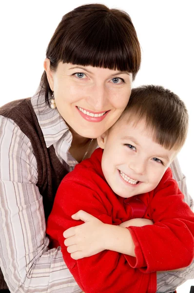 Mother gently hugs his baby — Stock Photo, Image