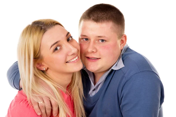 Egy fiatal pár, átölelve — Stock Fotó