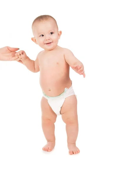 Baby take the first steps — Stock Photo, Image