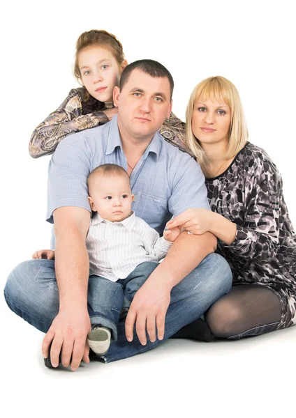 아름 다운 큰 가족 포즈 — 스톡 사진