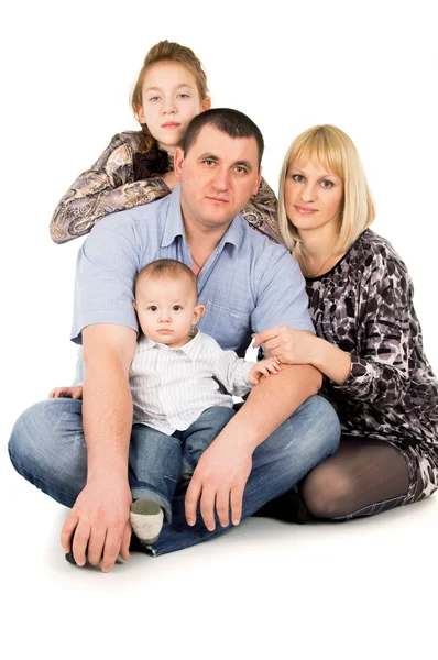 Beautiful big family posing Stock Photo