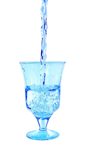 In vetro versato di acqua pulita — Foto Stock