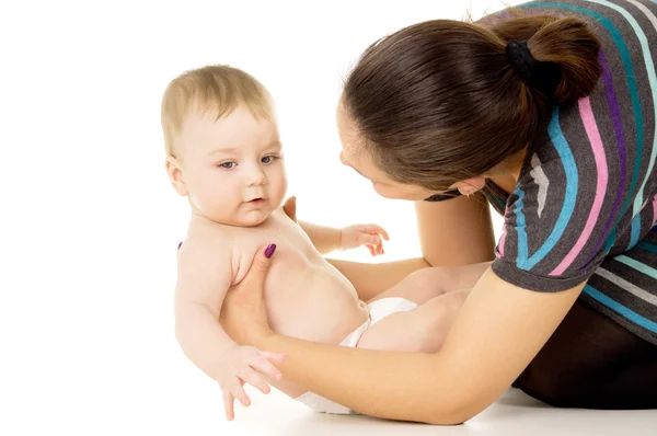 Mother keeps small child — Stock Photo, Image