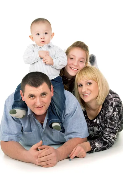 Joyful big family posing Stock Image