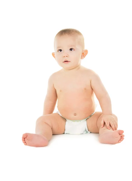 The little boy sits on the floor — Stock Photo, Image