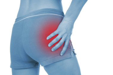 kırmızı, gösterilen boğaz pelvis tutmak teslim