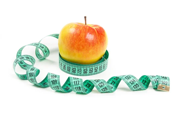 Diet apple and tape — Stock Photo, Image