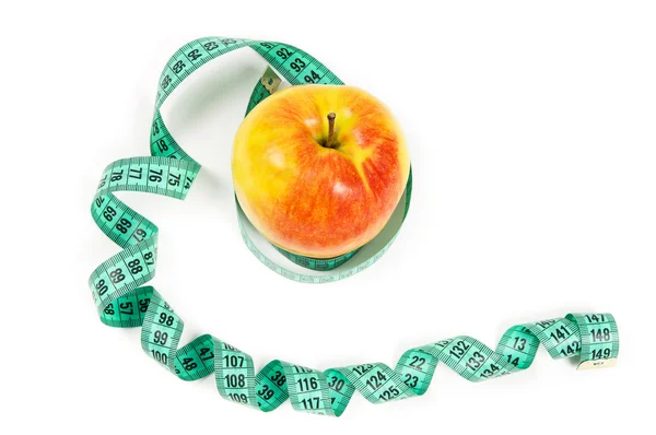 Tasty apple and tape — Stock Photo, Image