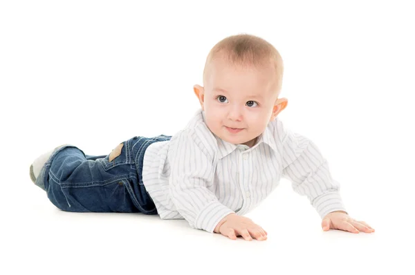 Sticking-out ears baby crawling — Stock Photo, Image