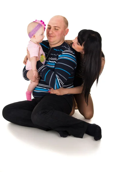 A young family with a daughter — Stock Photo, Image