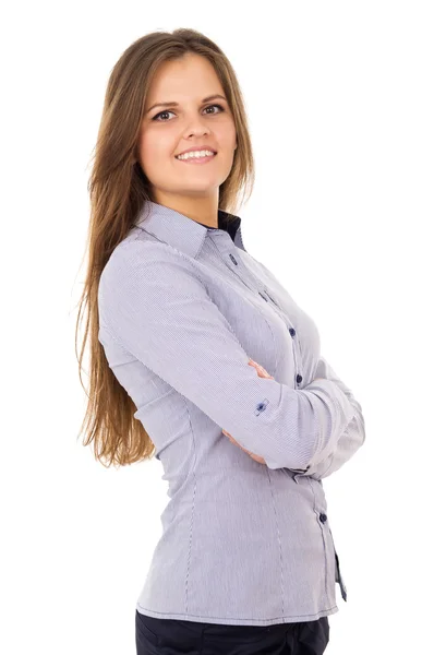 Happy young girl standing — Stock Photo, Image