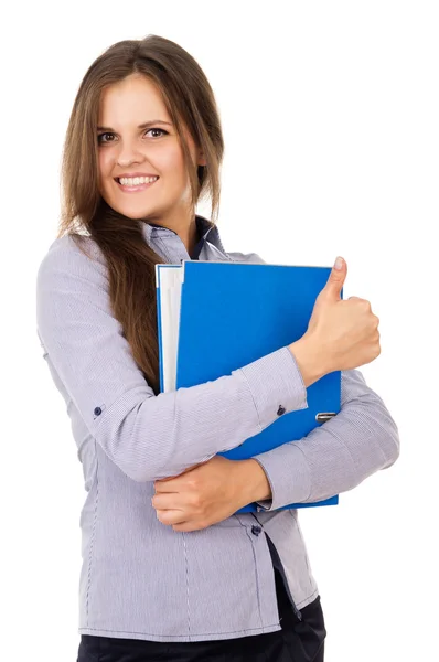 Beautiful young girl with a folder is Stock Picture