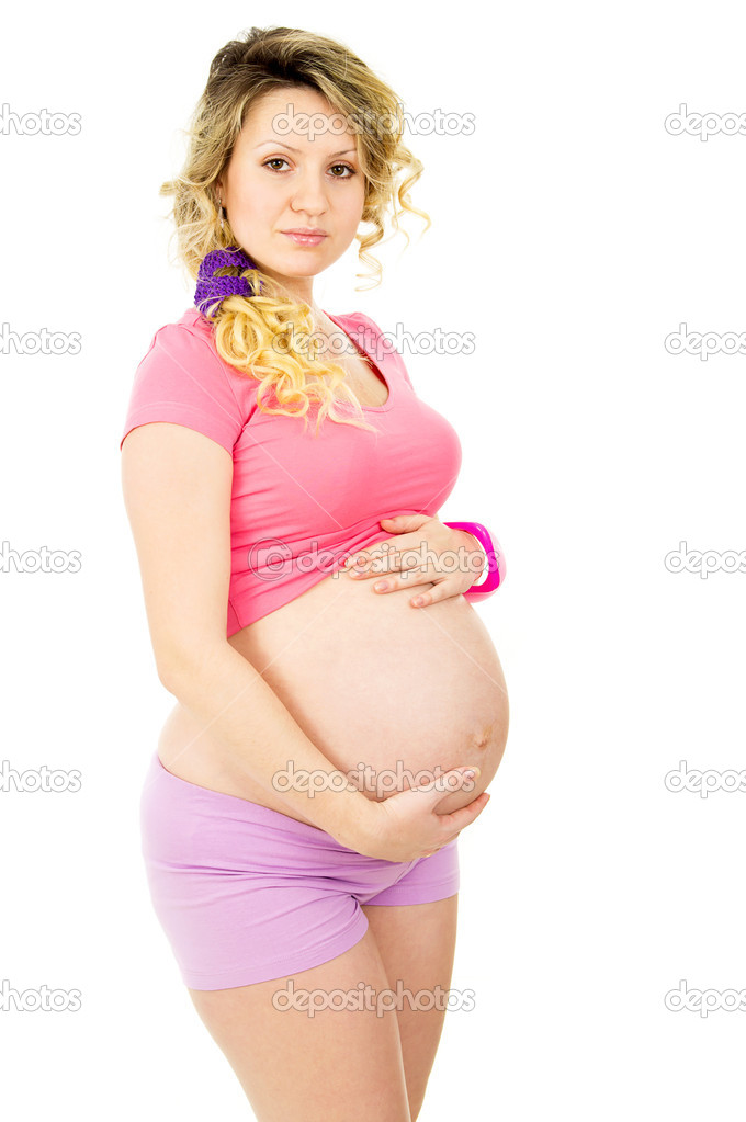 Young pregnant girl hugging belly Stock Photo iliyha12 34434771