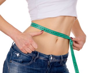 ince kız ölçmek bel ve gösterileri Tamam