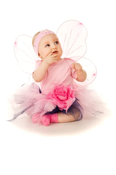 Beautiful little baby in costume — Stock Photo, Image