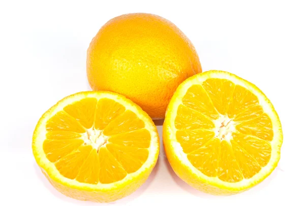 A orange in the table — Stock Photo, Image