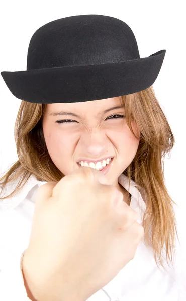 Hatt flicka — Stockfoto